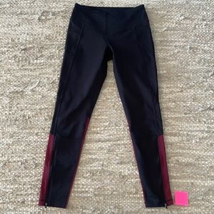 Zella Gossip Ankle Zip Leggings Size Small